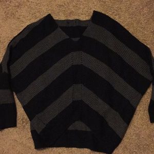 Black and grey striped sweater